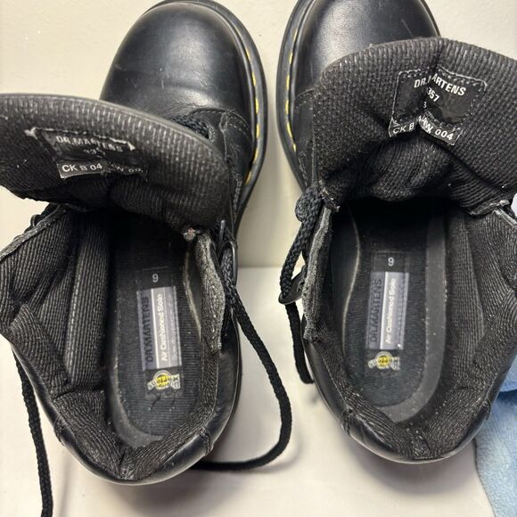 Vintage Dr. Martens Black‎ Leather Y2K Chunky Air Walk  Boot 9357  Women SZ 6 - Picture 8 of 14